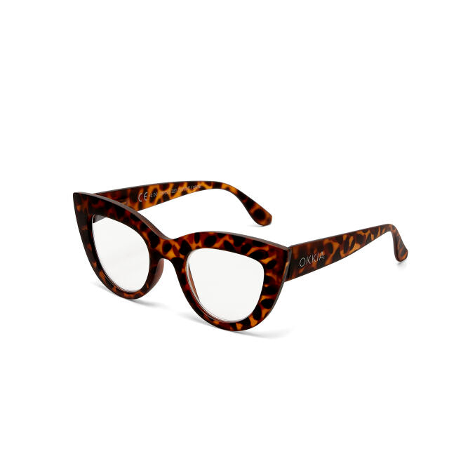 Fab Gifts | Okkia Reading Glasses Claudia Big Cat Havana 2.50 by Weirs of Baggot Street