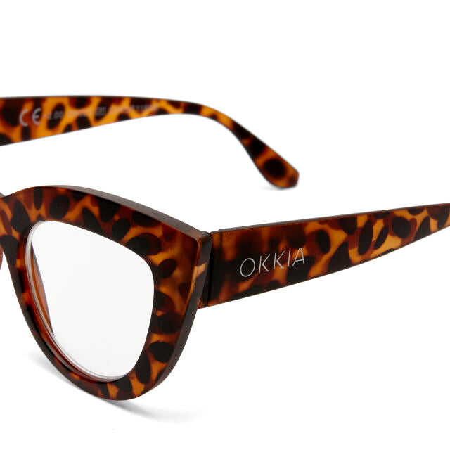 Fab Gifts | Okkia Reading Glasses Claudia Big Cat Havana 2.50 by Weirs of Baggot Street