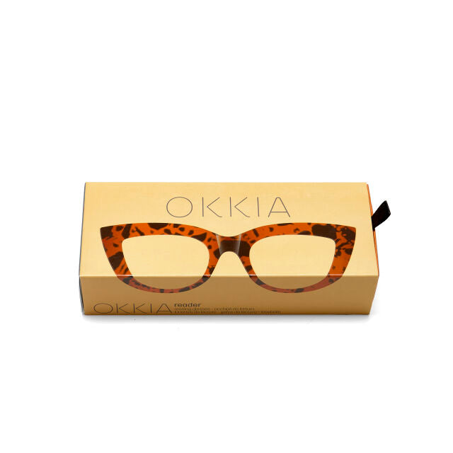 Fab Gifts | Okkia Reading Glasses Claudia Big Cat Havana 2.50 by Weirs of Baggot Street