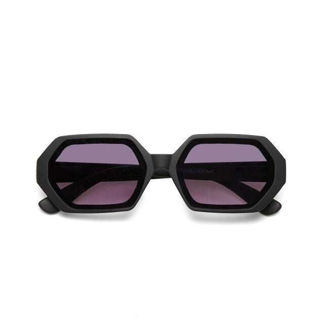 Fab Gifts | Okkia Sunglasses Andrea Hexagon Black by Weirs of Baggot Street