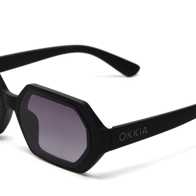 Fab Gifts | Okkia Sunglasses Andrea Hexagon Black by Weirs of Baggot Street