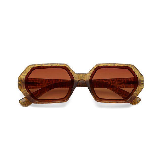 Fab Gifts | Okkia Sunglasses Andrea Hexagon Gold by Weirs of Baggot Street