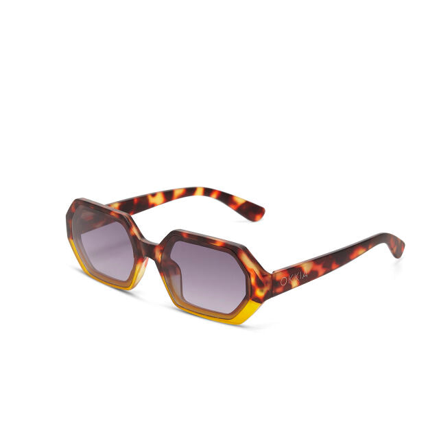 Fab Gifts | Okkia Sunglasses Andrea Hexagon Havana Yellow by Weirs of Baggot Street