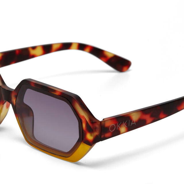 Fab Gifts | Okkia Sunglasses Andrea Hexagon Havana Yellow by Weirs of Baggot Street