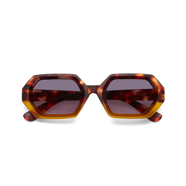 Okkia Sunglasses Andrea Hexagon Havana Yellow by Weirs of Baggot St