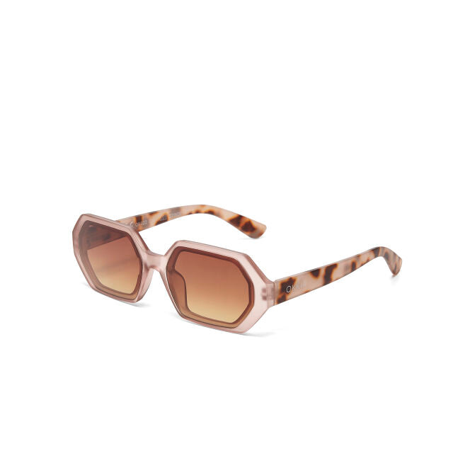 Fab Gifts | Okkia Sunglasses Andrea Hexagon Pink Havana  by Weirs of Baggot Street