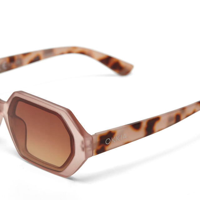 Fab Gifts | Okkia Sunglasses Andrea Hexagon Pink Havana  by Weirs of Baggot Street