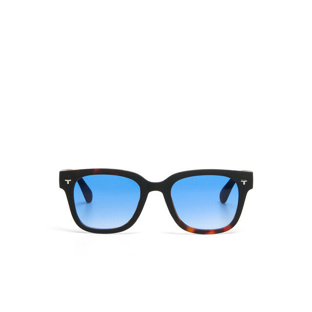 Okkia Sunglasses Giovanni Black Frame Blue Lens by Weirs Gifts