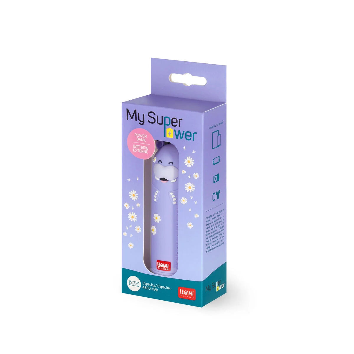 Portable Power Bank - My Super Power-Hippo