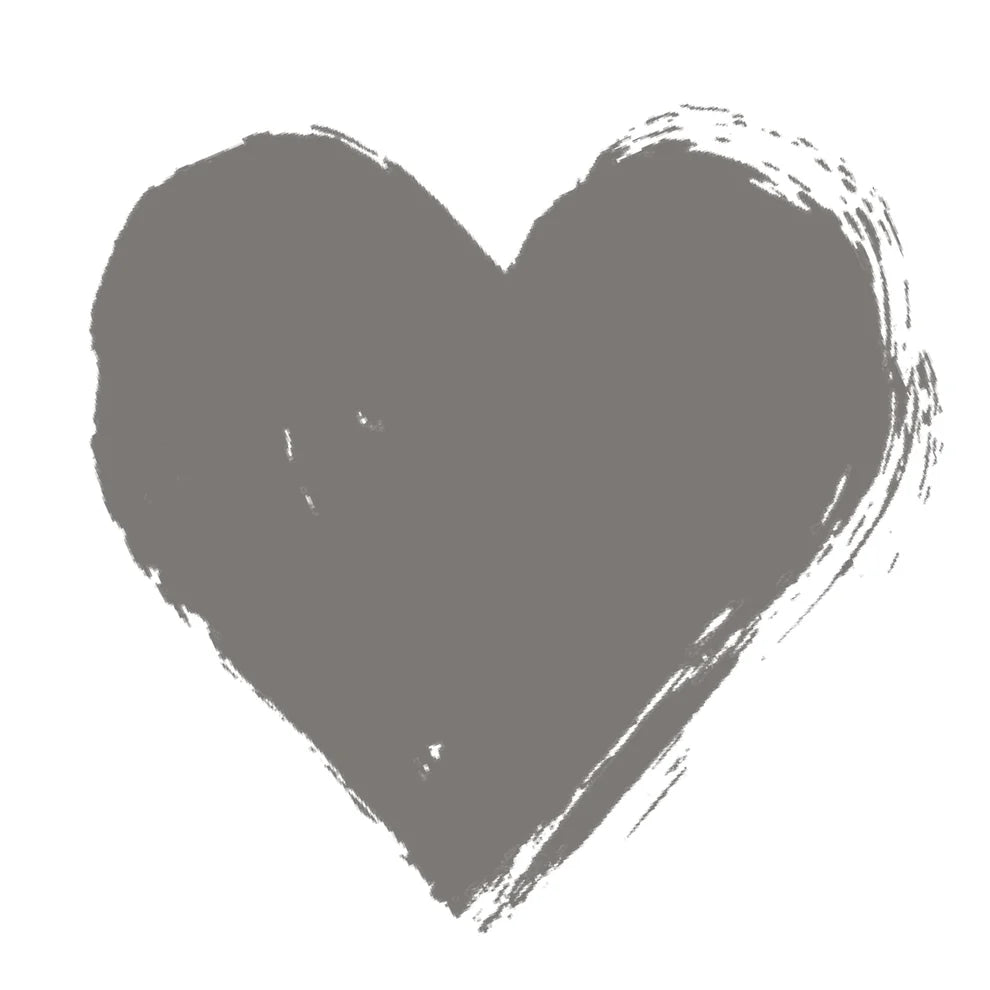 Frenchic Lady Grey heart-shaped grey paint colour swatch