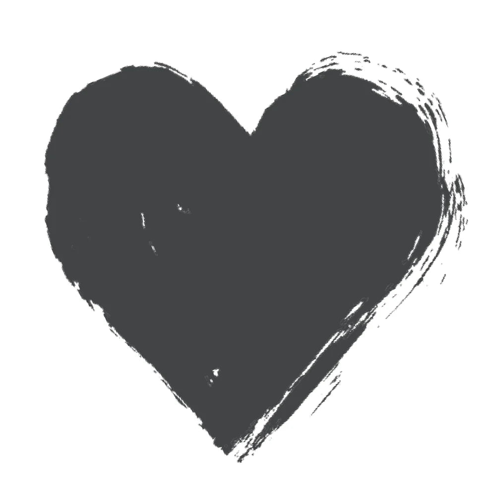 Frenchic Panther heart-shaped off-black paint colour swatch