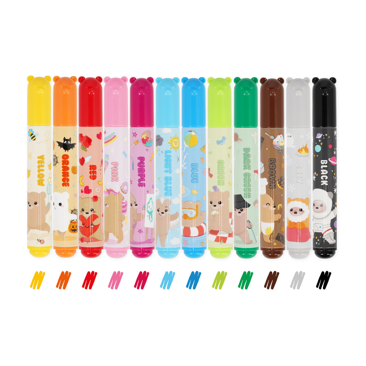 Pens | Legami Teddy Friends Set Of 12 Markers by Weirs of Baggot Street