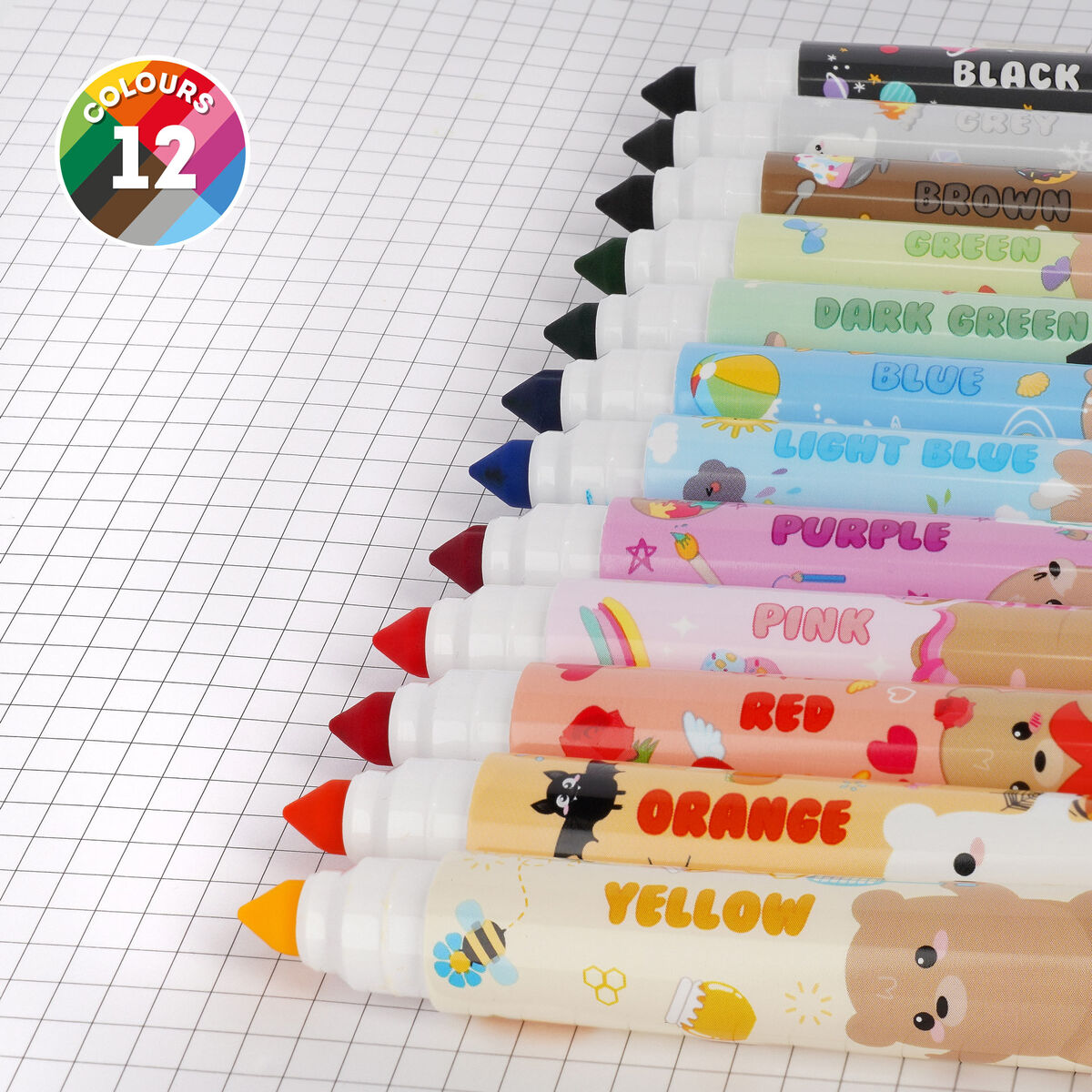 Pens | Legami Teddy Friends Set Of 12 Markers by Weirs of Baggot Street