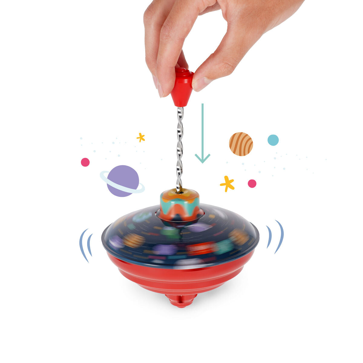 Quirky Gifts | Legami Vintage Games Spinning Top Space by Weirs of Baggot Street