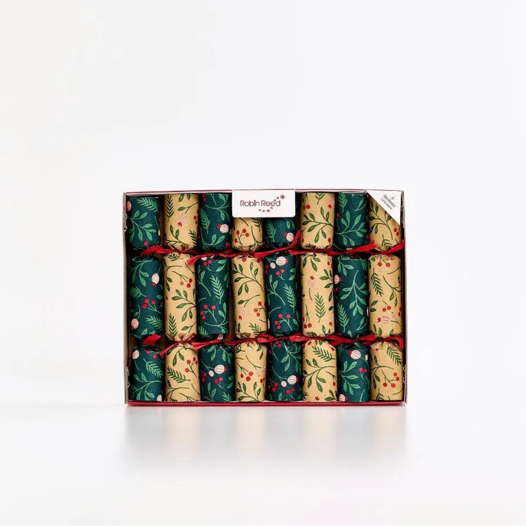 Robin Reed Mini Christmas Crackers Natural Foliage Charades by Weirs of Baggot Street