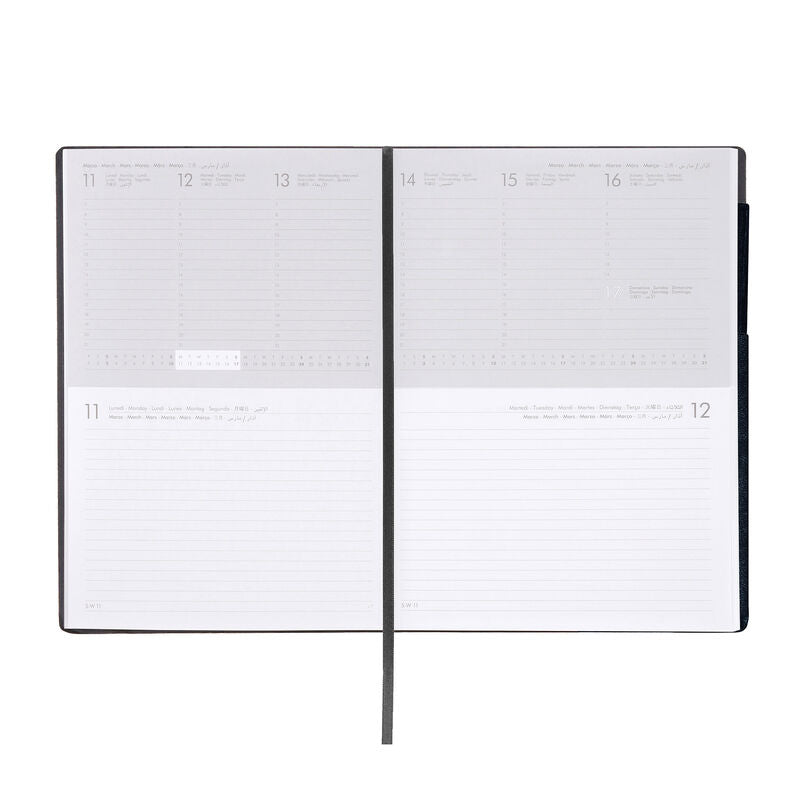Stationery 2024 Diary | Legami 12 Month Large Daily Diary 2024 Black Onyx by Weirs of Baggot Street