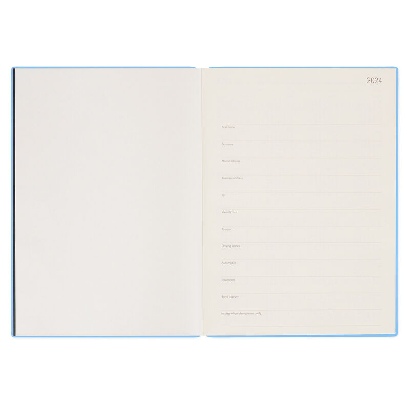 Stationery 2024 Diary | Legami 12 Month Maxi Daily Diary 2024 Crystal Blue  by Weirs of Baggot Street