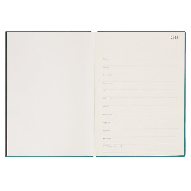 Stationery 2024 Diary | Legami 12 Month Maxi Daily Diary 2024 Malachite Green by Weirs of Baggot Street