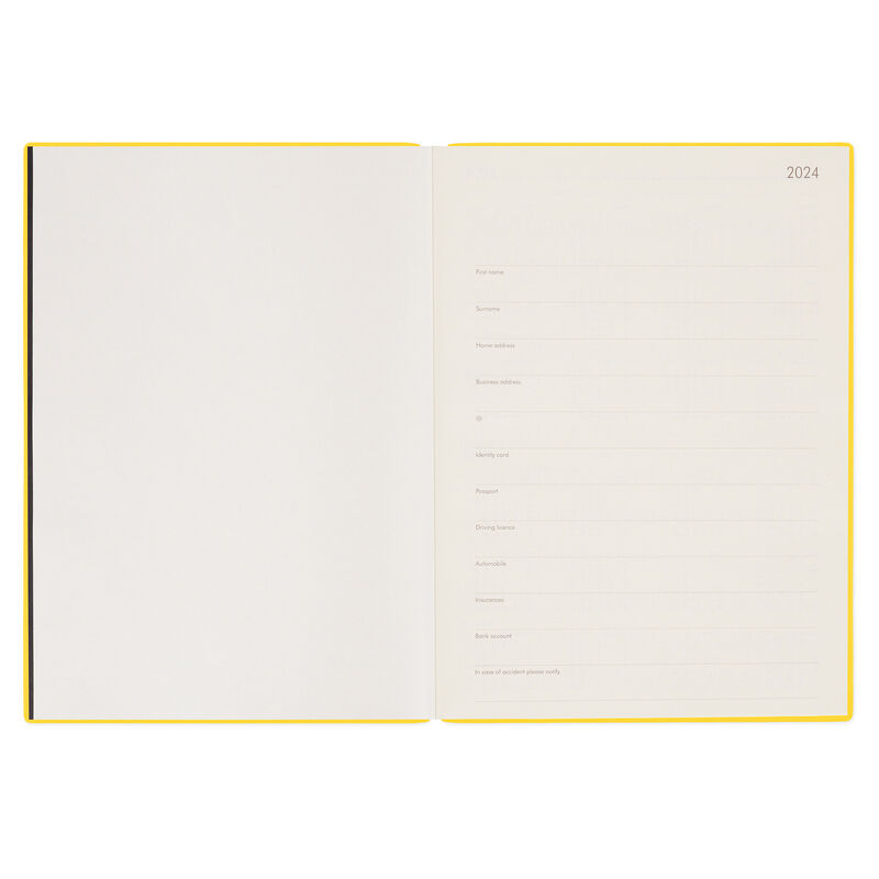 Stationery 2024 Diary | Legami 12 Month Maxi Daily Diary 2024 Yellow Freesia by Weirs of Baggot Street
