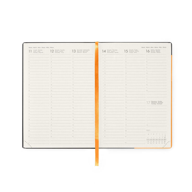 Stationery 2024 Diary | Legami 12 Month Medium Daily Diary 2024 Fresh Apricot by Weirs of Baggot Street