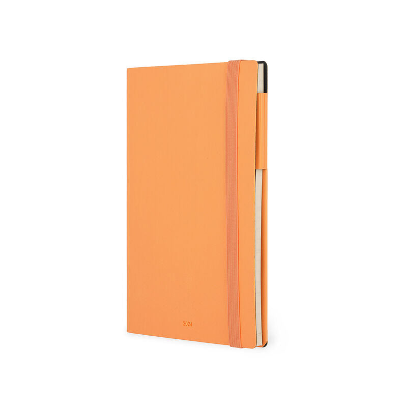 Stationery 2024 Diary | Legami 12 Month Medium Daily Diary 2024 Fresh Apricot by Weirs of Baggot Street
