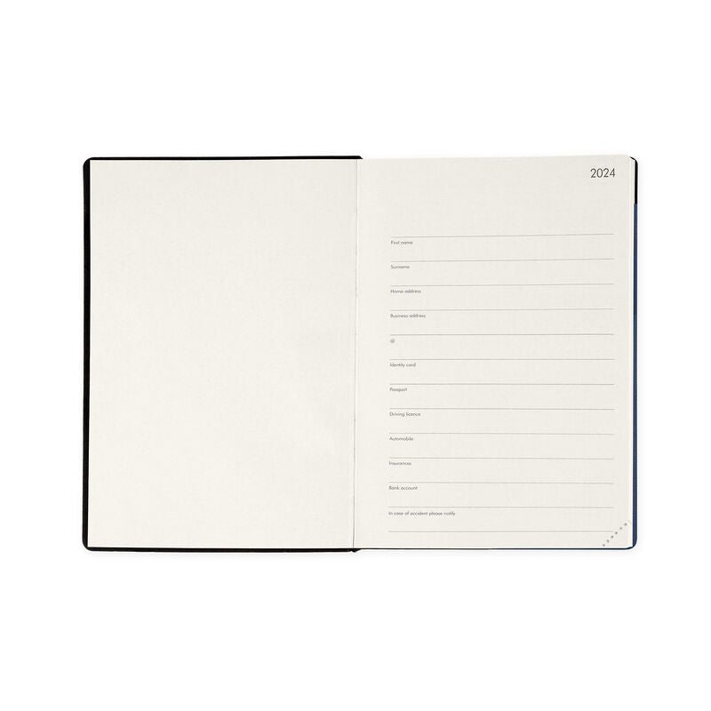 Stationery 2024 Diary | Legami 12 Month Medium Daily Diary 2024 Galactic Blue by Weirs of Baggot Street