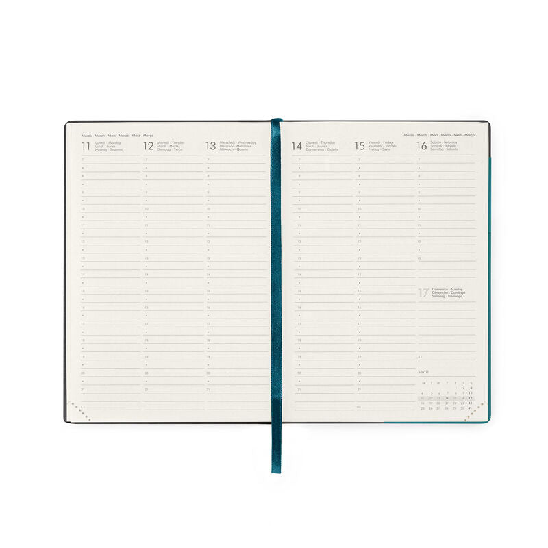 Stationery 2024 Diary | Legami 12 Month Medium Daily Diary 2024 Malachite Green by Weirs of Baggot Street