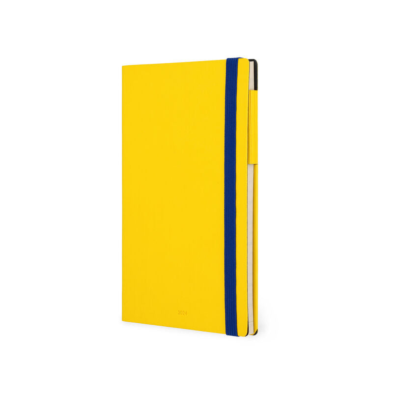 Stationery 2024 Diary | Legami 12 Month Medium Daily Diary 2024 Yellow Freesia by Weirs of Baggot Street