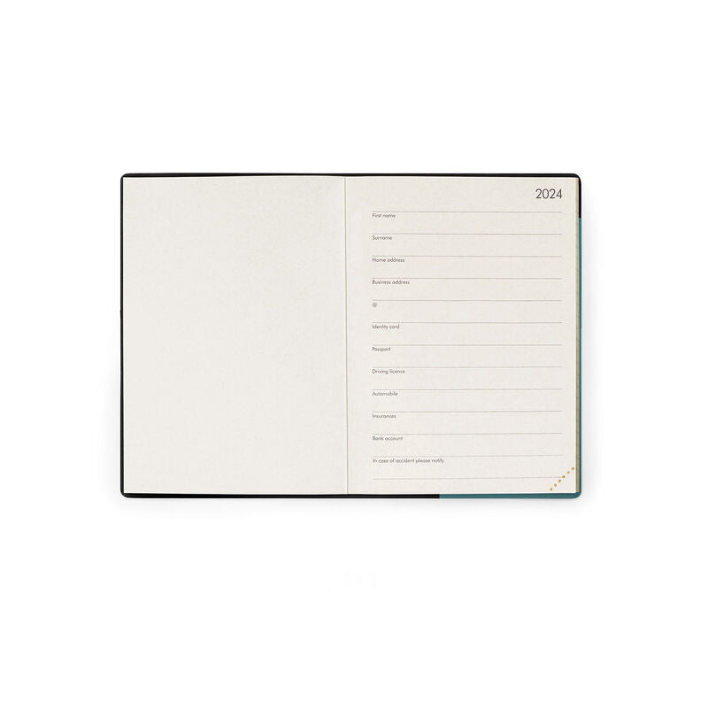 Stationery 2024 Diary | Legami 12 Month Small Daily Diary 2024 Malachite Green by Weirs of Baggot Street