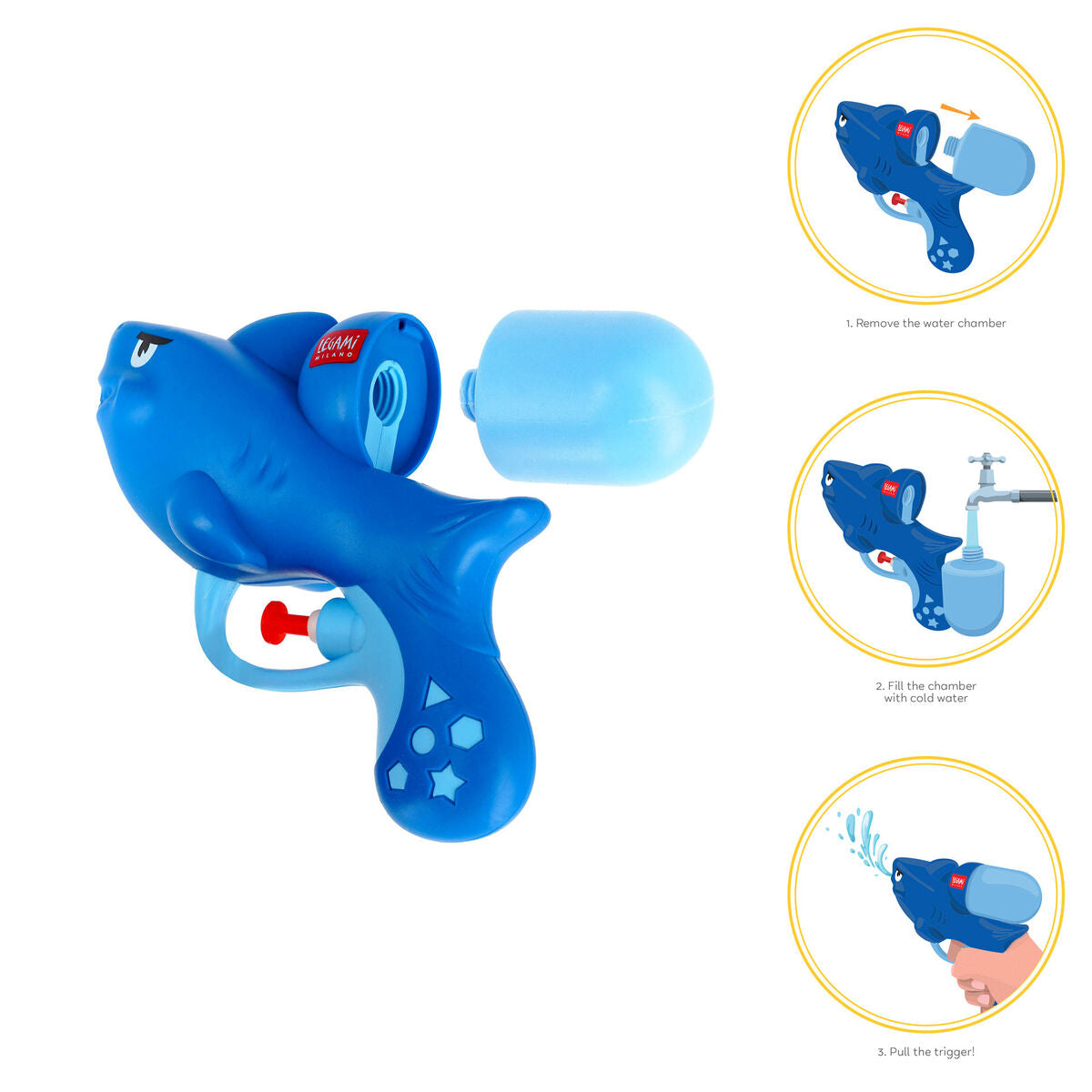 Legami Water Gun - Shark