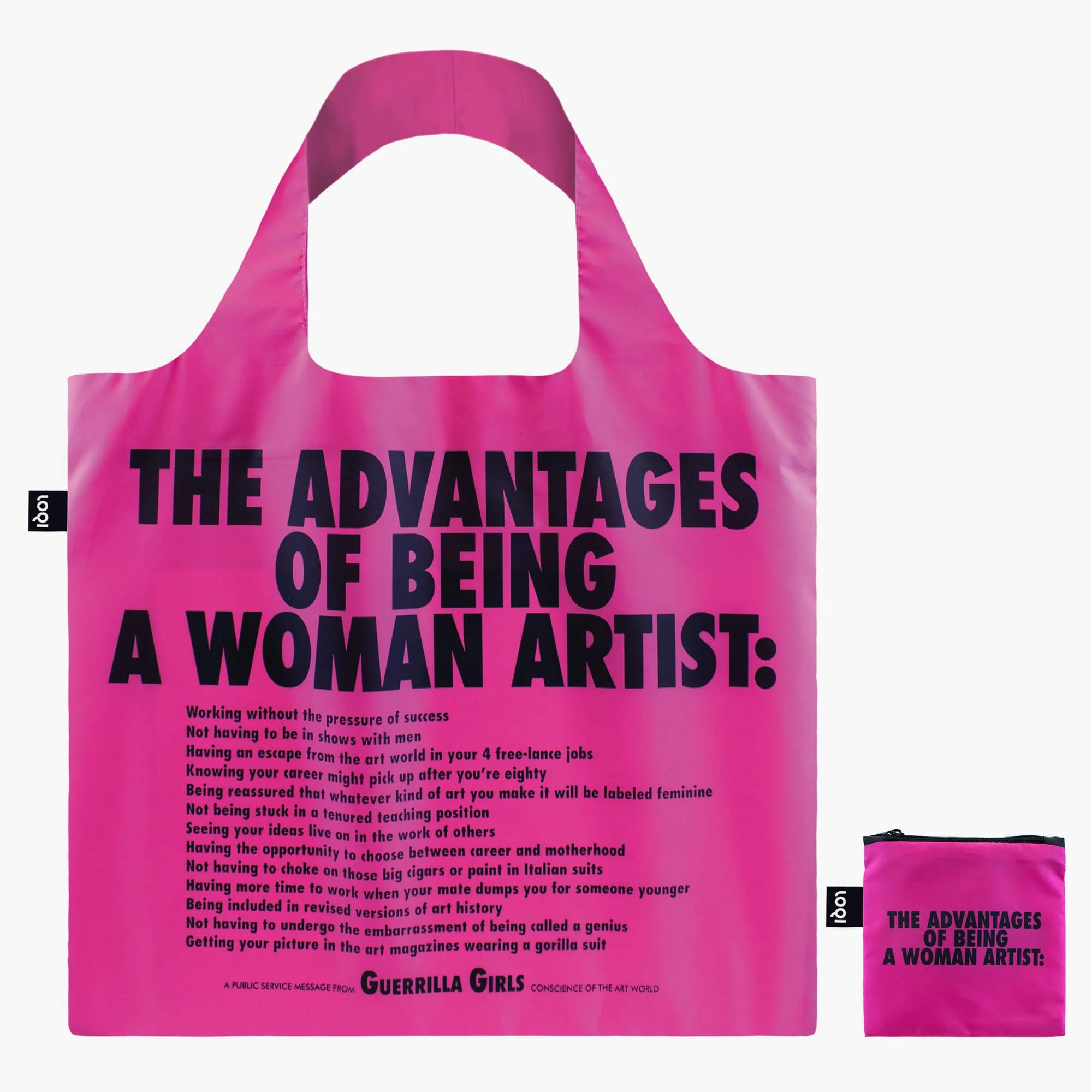 Sustainable Living Loqi Guerrilla Girls Artist Recycled Bag by Weirs of Baggot Street