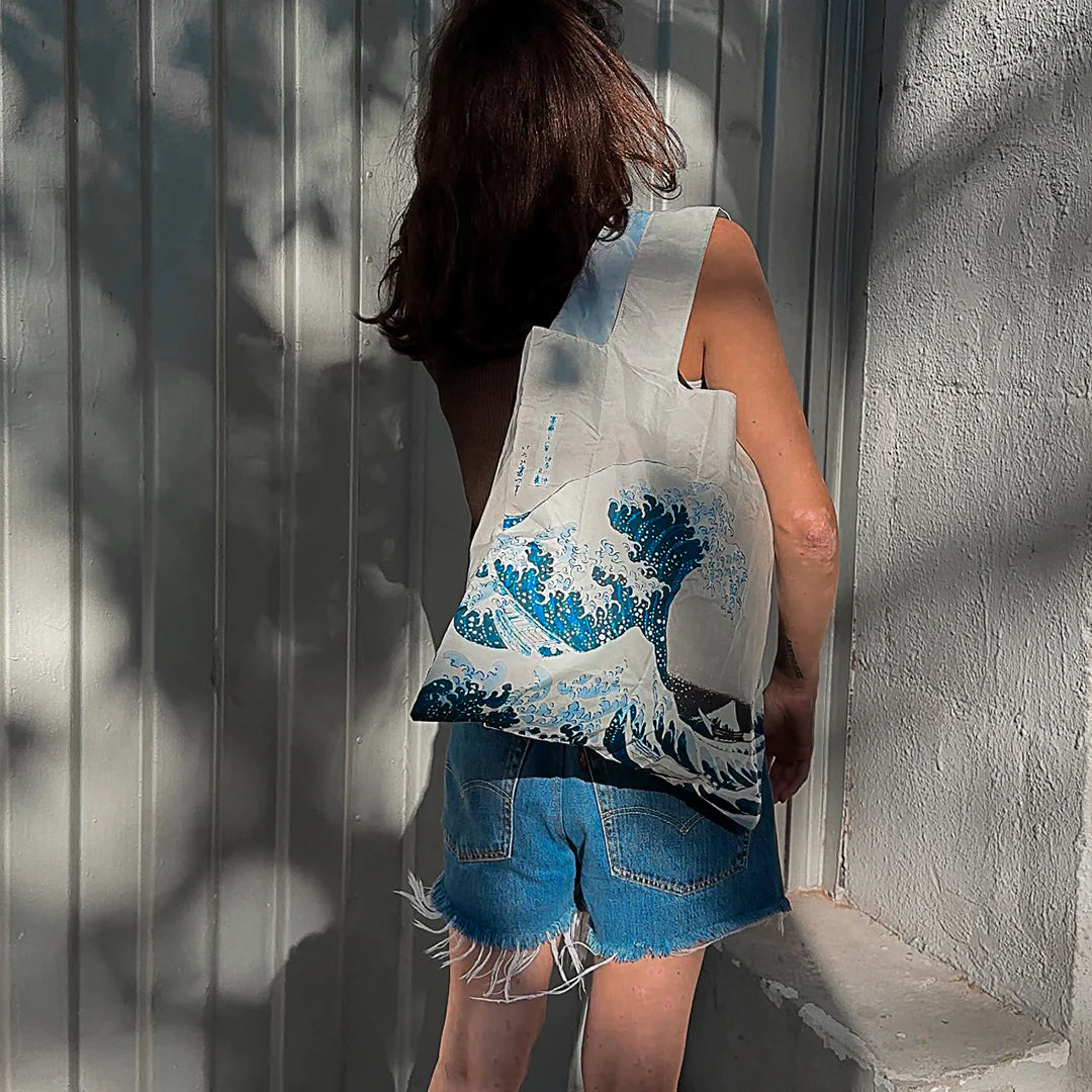 Sustainable Living Loqi Hokusai Great Wave Recycled Bag by Weirs of Baggot Street