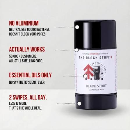 The Black Stuff Black Stout Natural Deodorant