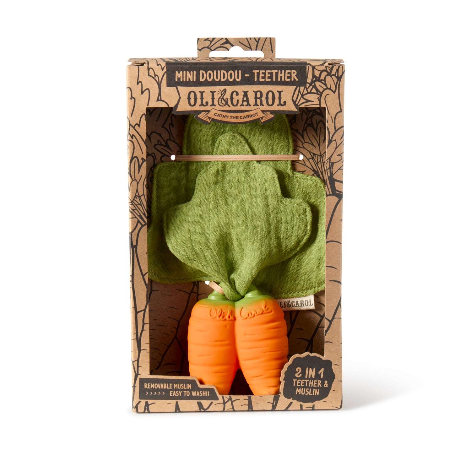 Toys Games and Puzzles Oli & Carol Cathy The Carrot Mini Teether by Weirs of Baggot Street