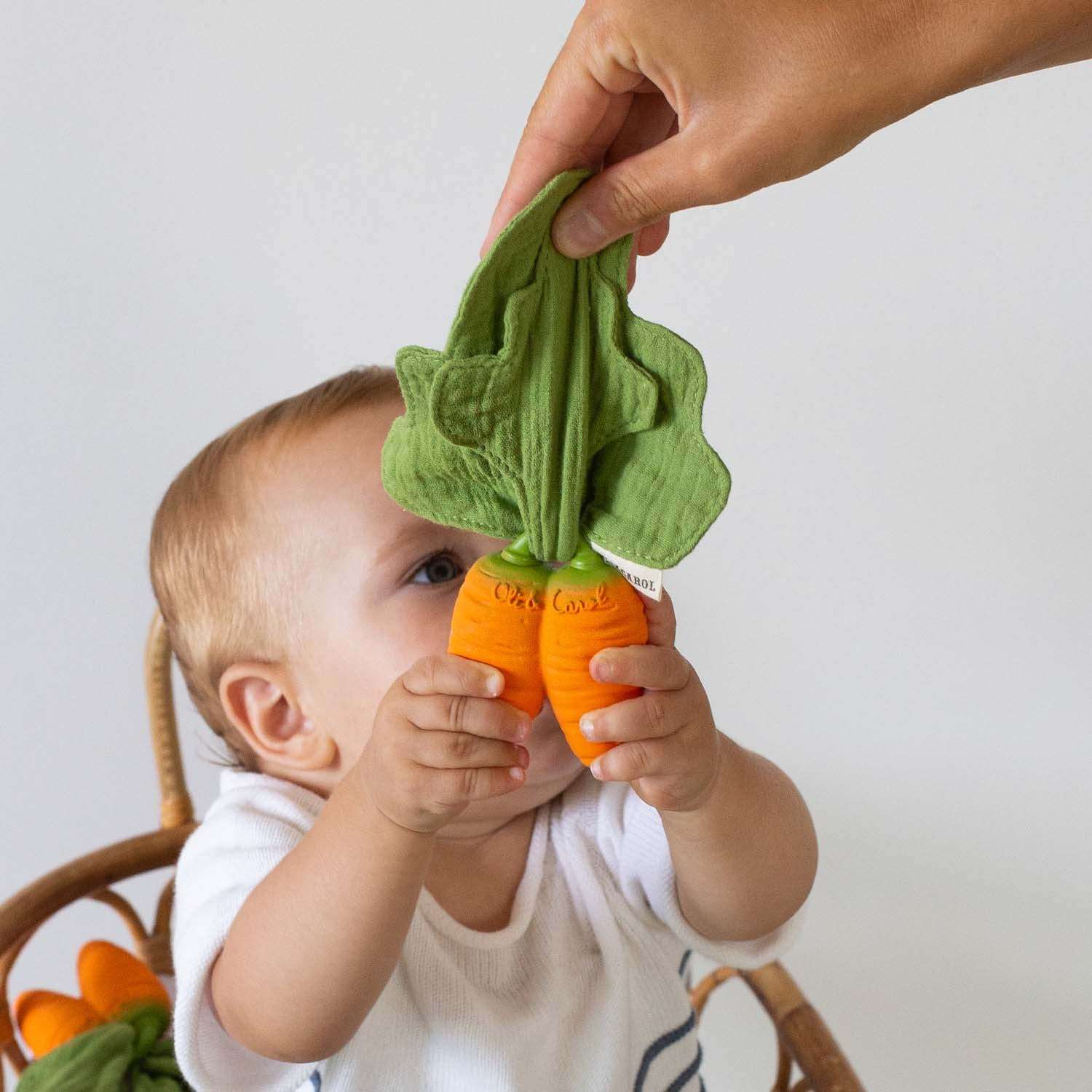 Toys Games and Puzzles Oli & Carol Cathy The Carrot Mini Teether by Weirs of Baggot Street