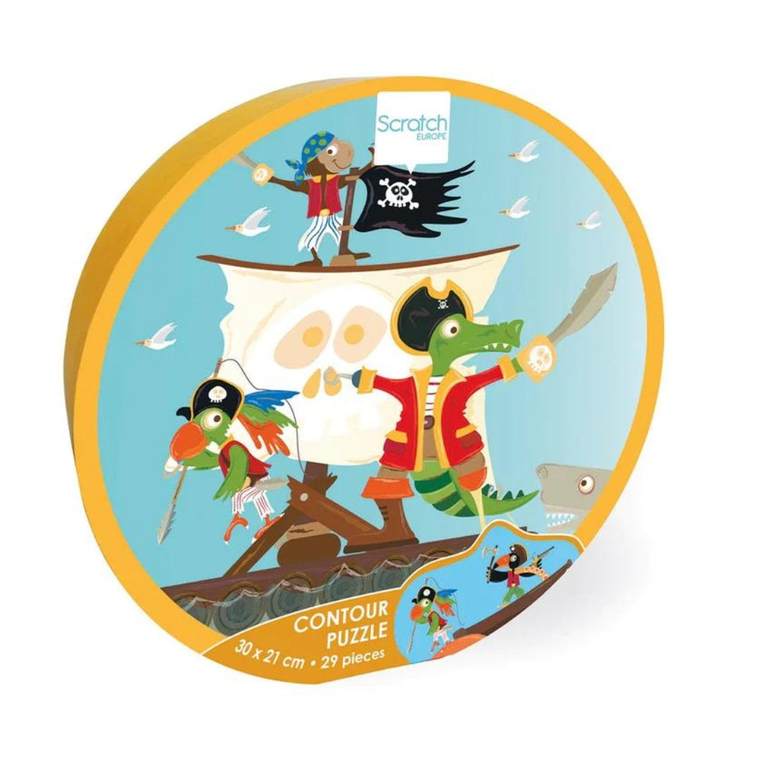 Toys Games and Puzzles Scratch Compact Contour Puzzle: Pirate by Weirs of Baggot Street