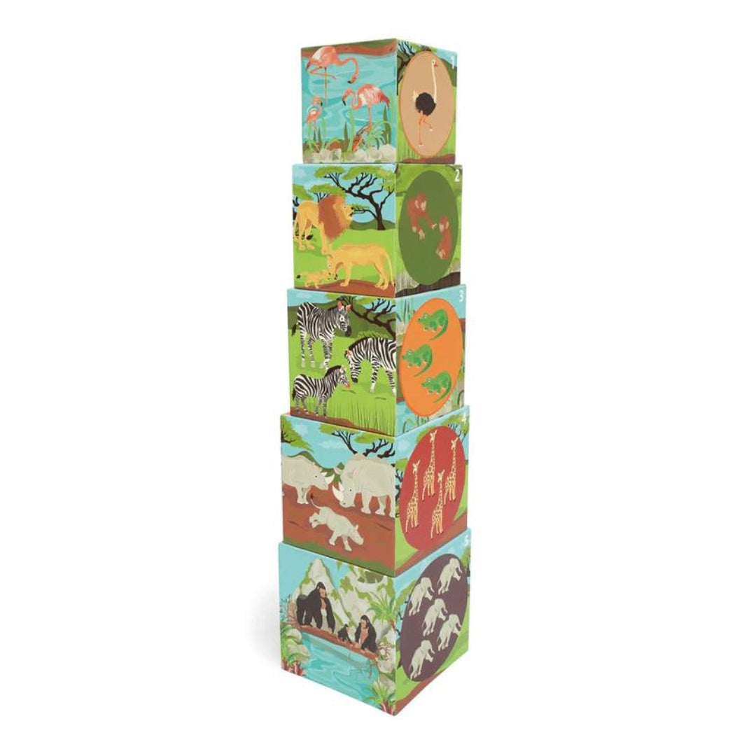 Toys Games and Puzzles Scratch Stacking Tower Jumbo: Savannah by Weirs of Baggot Street