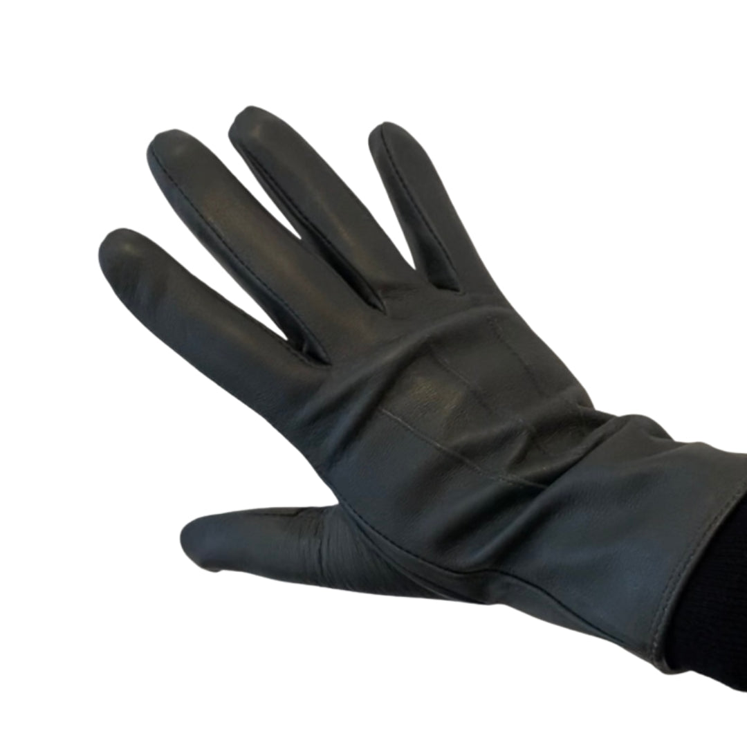 Winter Accessories | Dark Grey Leather Gloves by Weirs of Baggot Street