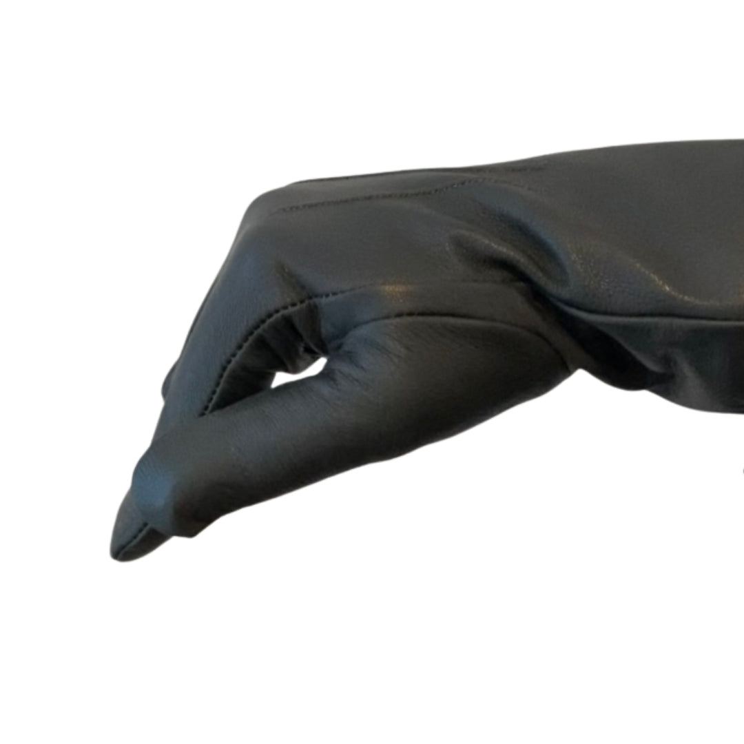 Winter Accessories | Dark Grey Leather Gloves by Weirs of Baggot Street