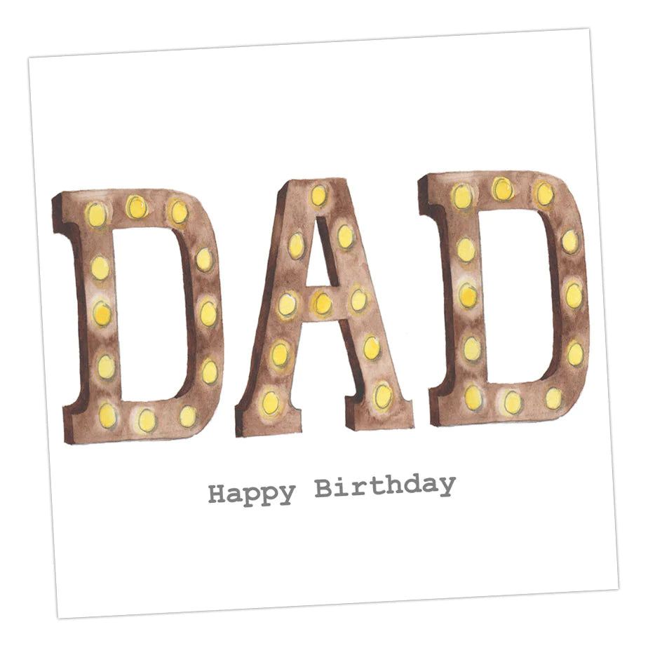 Crumble & Core | Dad In Lights Birthday Card by Weirs of Baggot Street