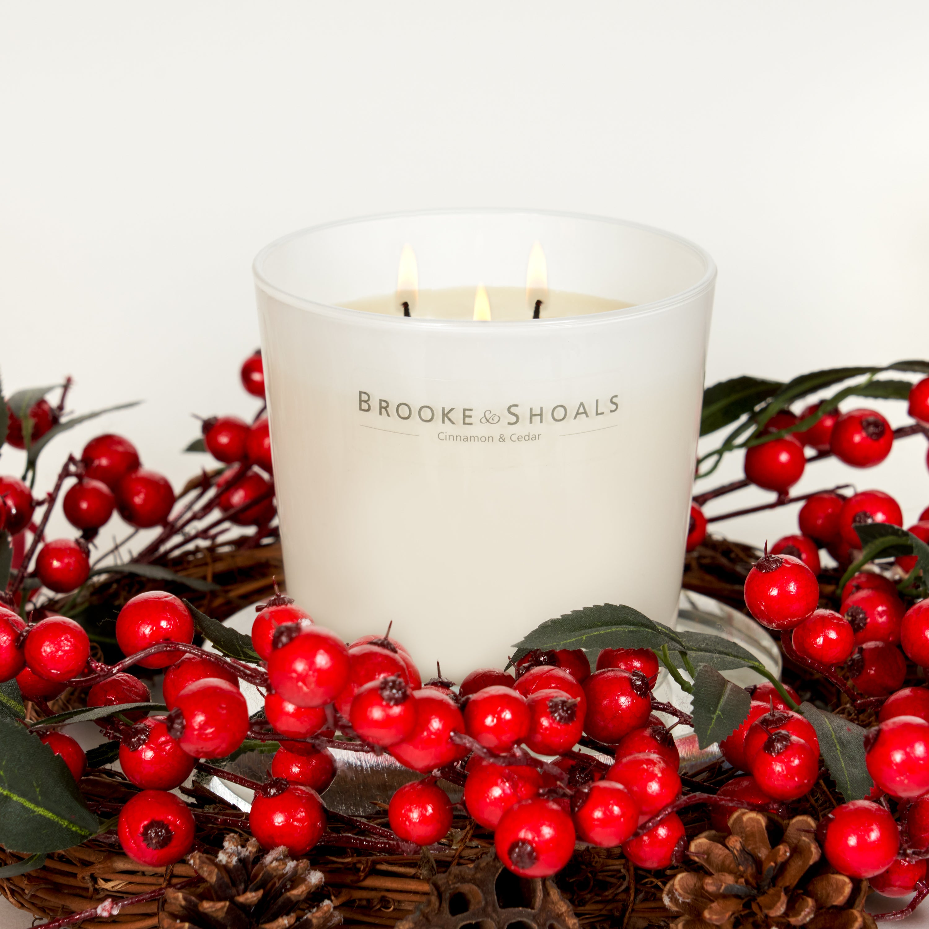 Brooke & Shoals 3 Wick Candle Cinnamon & Cedar Weirs of Baggot St