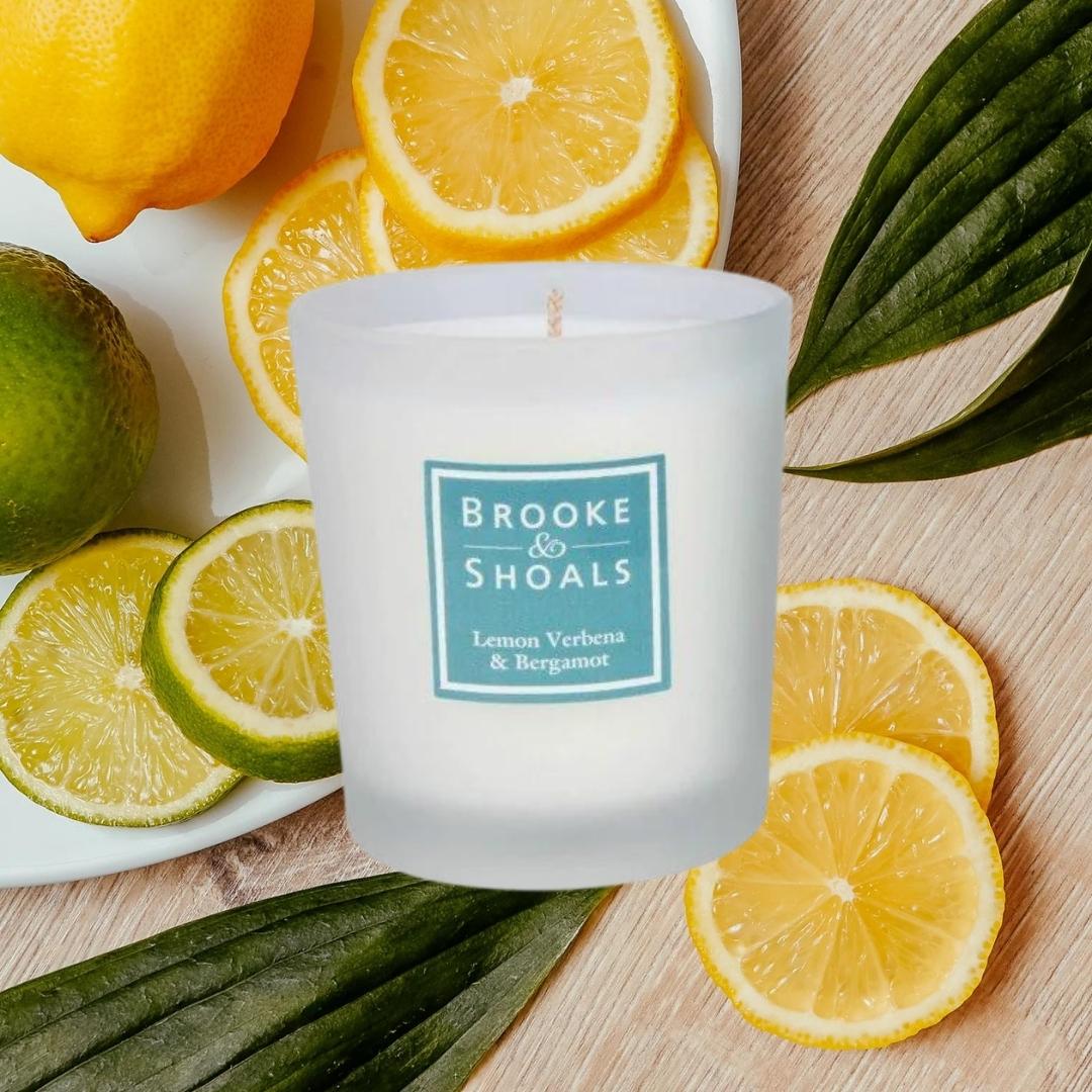 Brooke & Shoals Candle - Lemon Verbena & Bergamot by Weirs of Baggot Street. Celebrating Irish Creators