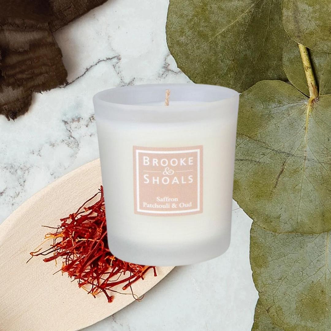 Brooke & Shoals Candle - Saffron Patchouli & Oud by Weirs of Baggot Street. Celebrating Irish Creators