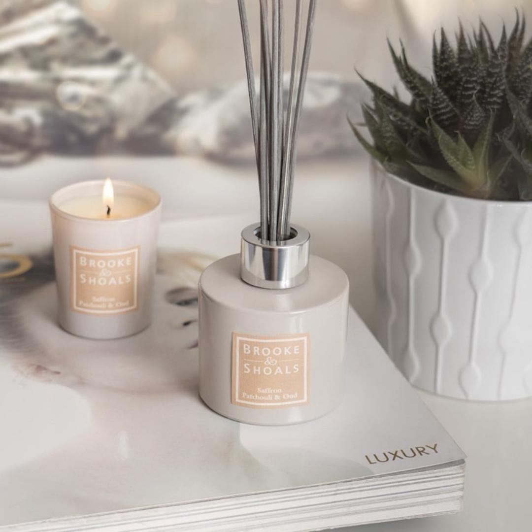Brooke & Shoals Candle - Saffron Patchouli & Oud by Weirs of Baggot Street. Celebrating Irish Creators