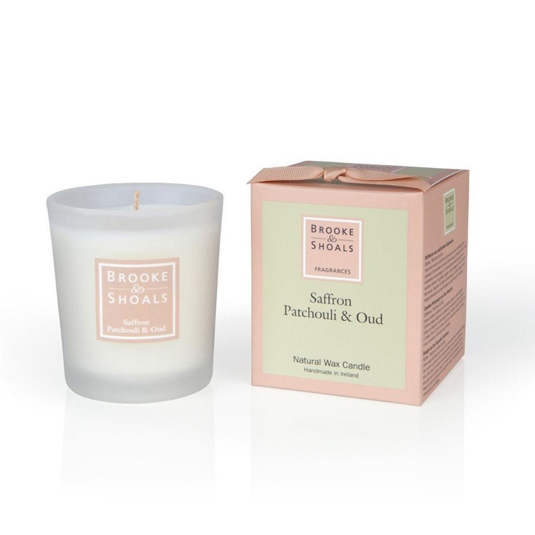 Brooke & Shoals Candle - Saffron Patchouli & Oud by Weirs of Baggot Street. Celebrating Irish Creators