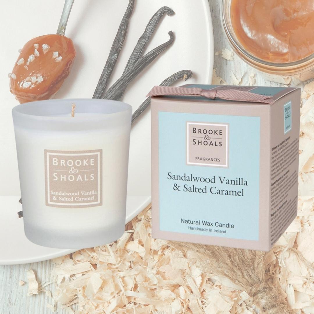 Brooke & Shoals Sandalwood Vanilla & Salted Caramel Weirs of Baggot Street. Celebrating Irish Creators