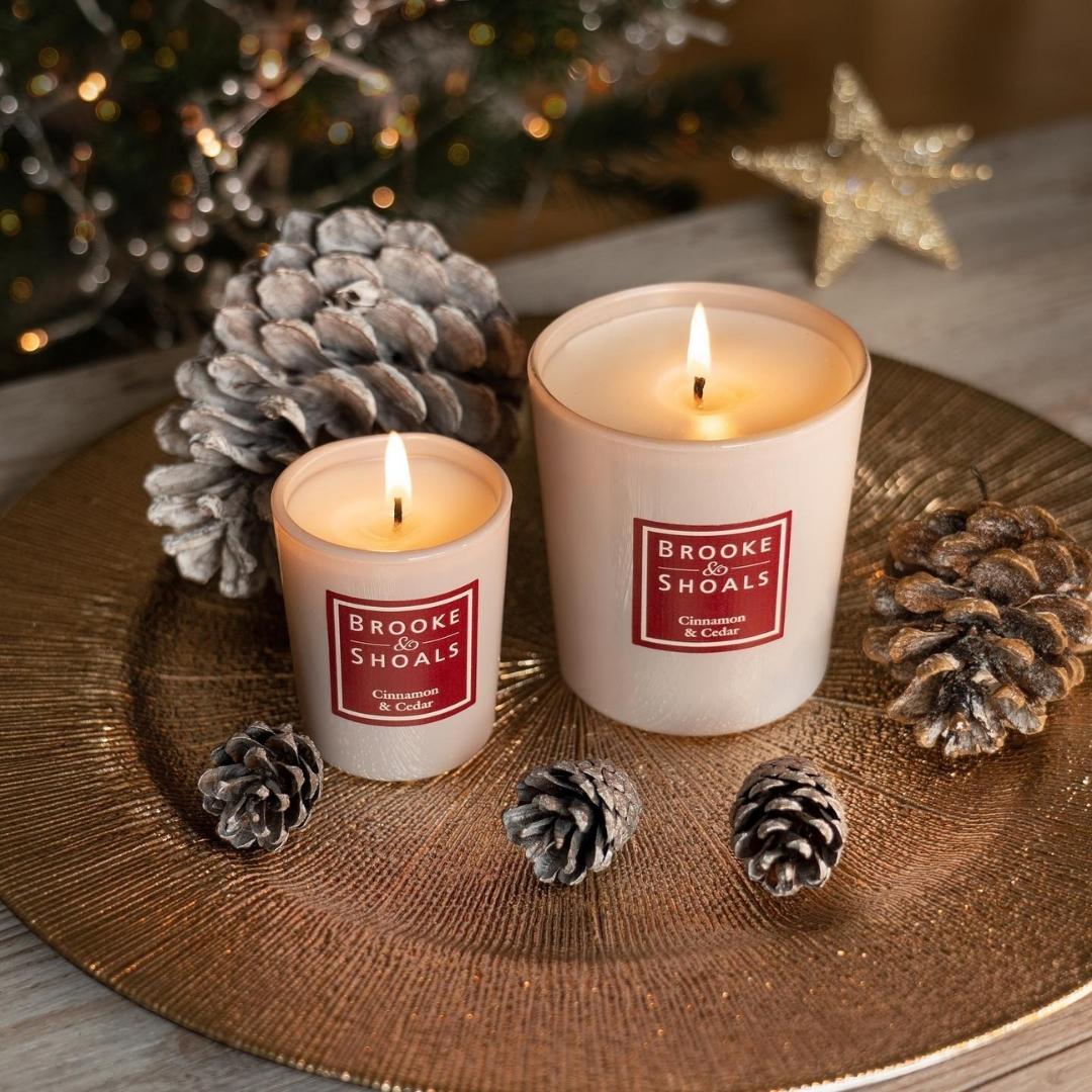 Brooke & Shoals Candle Cinnamon & Cedar by Weirs of Baggot Street. Celebrating Irish Creators