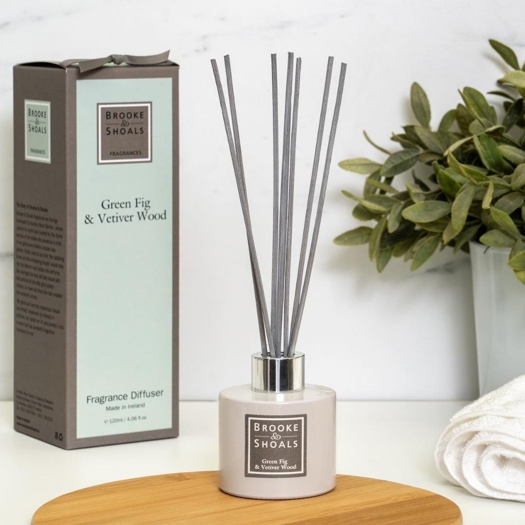 Brooke & Shoals Diffuser - Green Fig & Vetiver by Weirs of Baggot Street. Celebrating Irish Creators