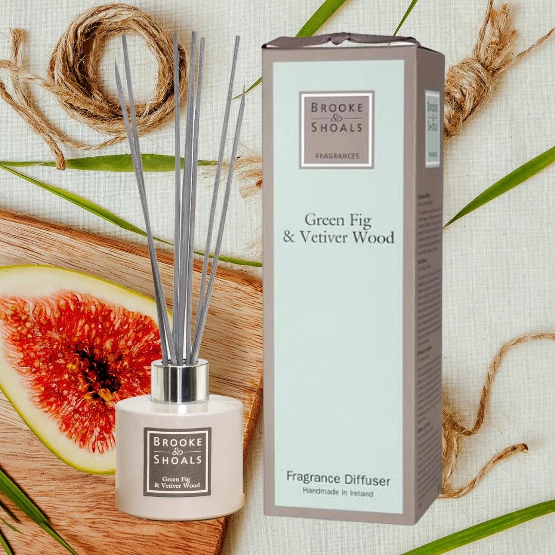 Brooke & Shoals Diffuser - Green Fig & Vetiver by Weirs of Baggot Street. Celebrating Irish Creators