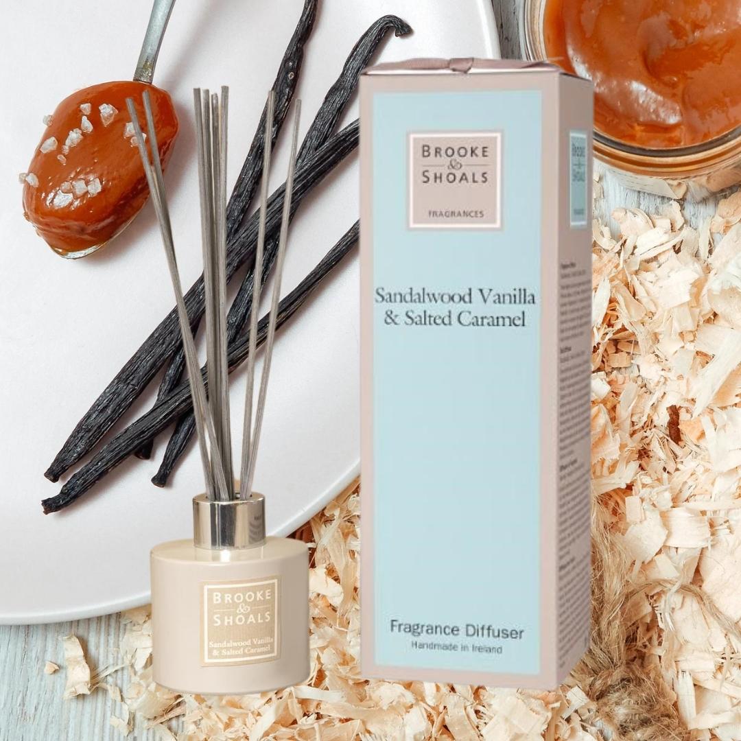 Brooke & Shoals Diffuser - Sandalwood Vanilla & Salted Caramel by Weirs of Baggot Street. Celebrating Irish Creators